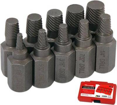 Neilsen 10pc Multi Spline Screw Extractor Set CT1089 Tool Kit