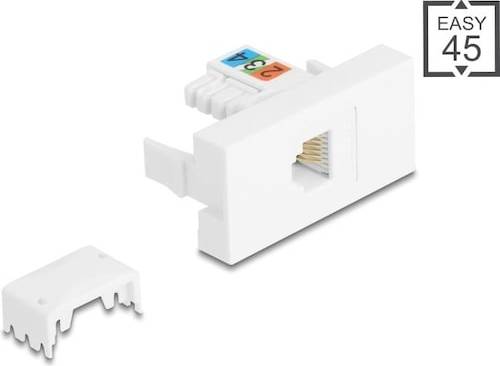 DeLock Easy 45 RJ12-modul LSA UTP - Vit