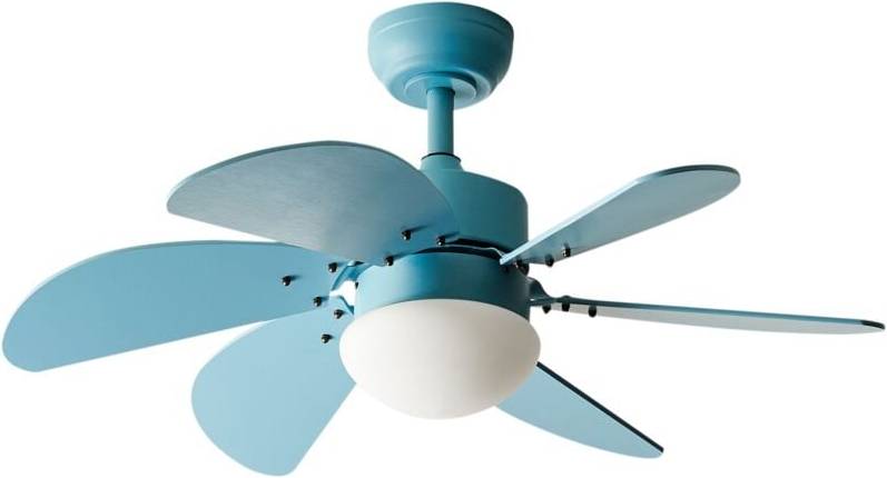 Beliani Ceiling Fan with Light Logar Blue