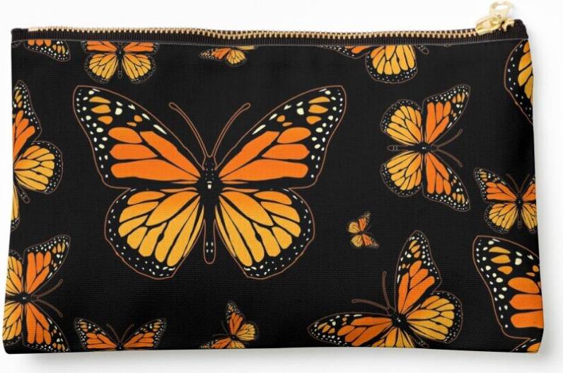 WHIBOS Monarch Butterfly Rapsody Cosmetic Organizer - Tyvek