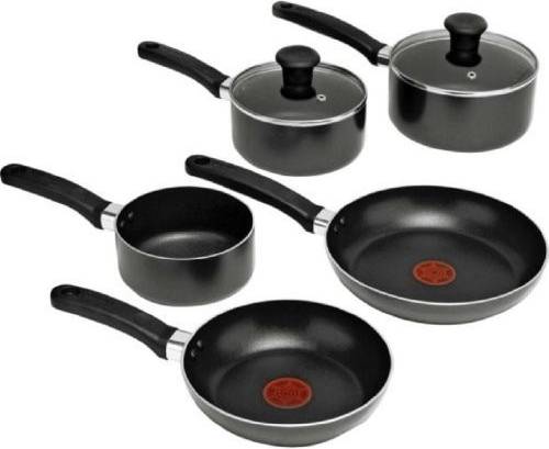 Tefal Cookware Set 5 pcs - Black Cookware Set