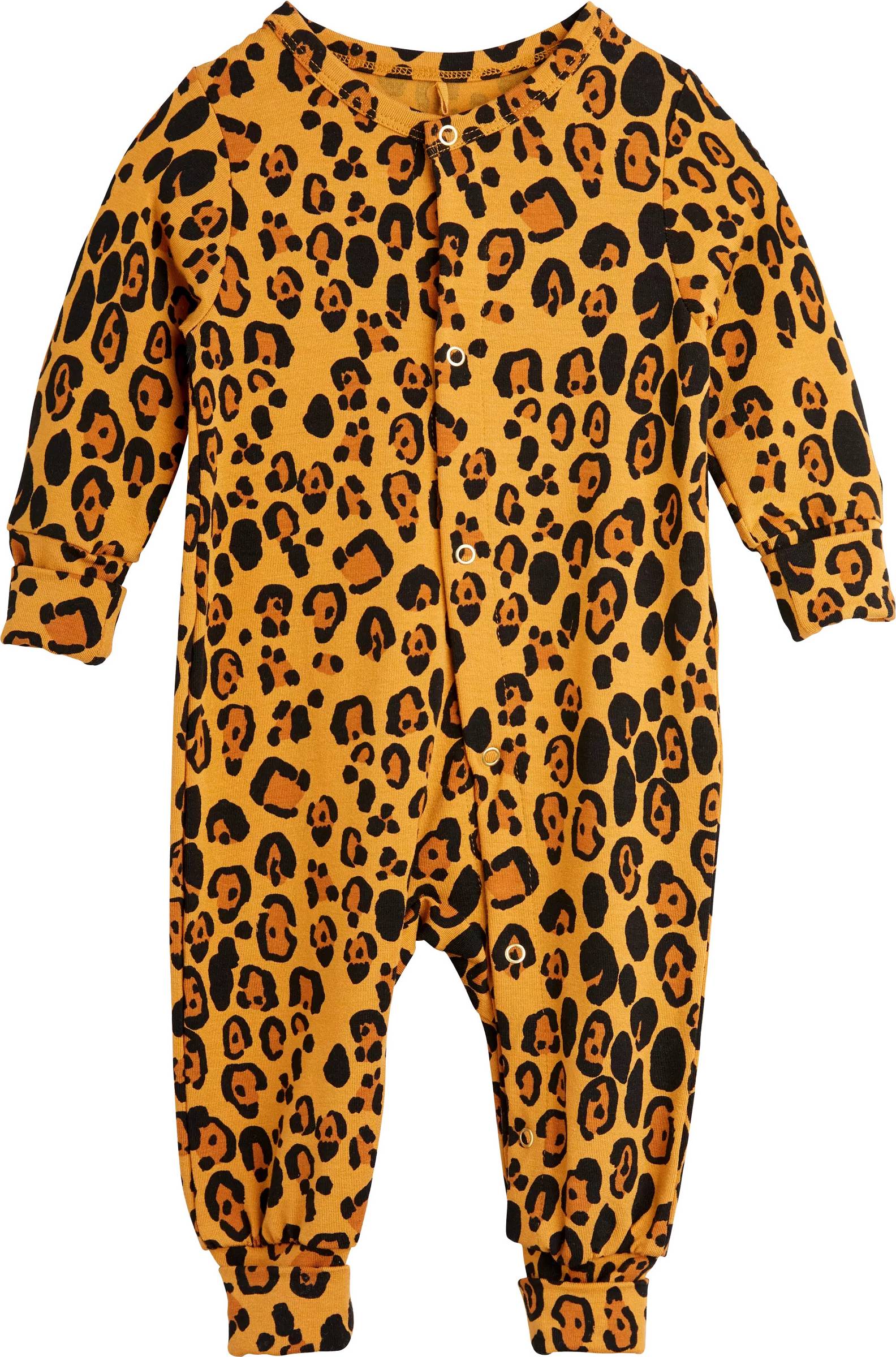 Mini Rodini Basic Leopard Button Jumpsuit Tencel - Brun