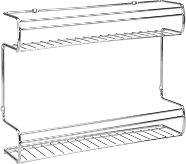 Wall mount spice rack InterDesign iDesign Spice Rack Organizer 2-Shelf Wall Mount Chrome