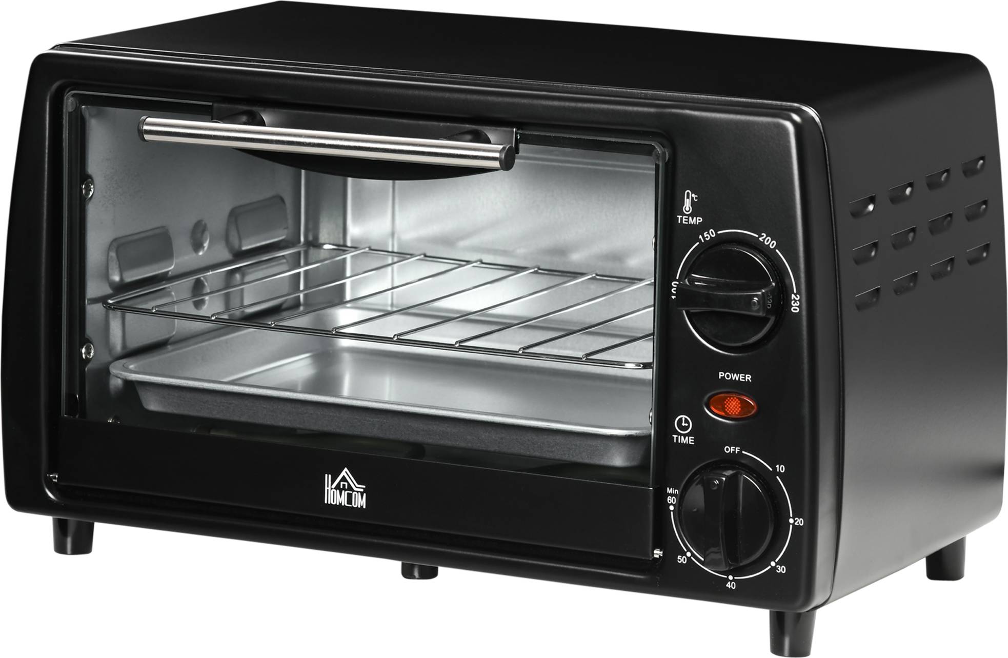 Mini backofen Homcom Mini Backofen 10L 750W Timer 60 Min