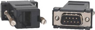 Cable Gender Changer DB9F RJ45 Black