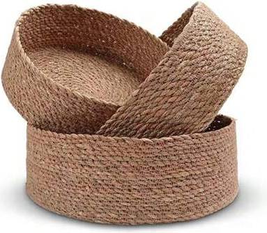 Shein Woven Rattan Round Rustic Storage Set Basket