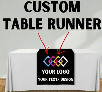 Shein Custom Table Runner Banner With Your Design Tablecloth Multicolour