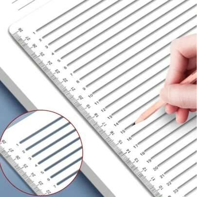 Shein Straight Line Transparent Stencil Ruler Folding Rule