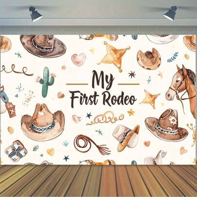Shein Vibrant Cowboy Rodeo Backdrop