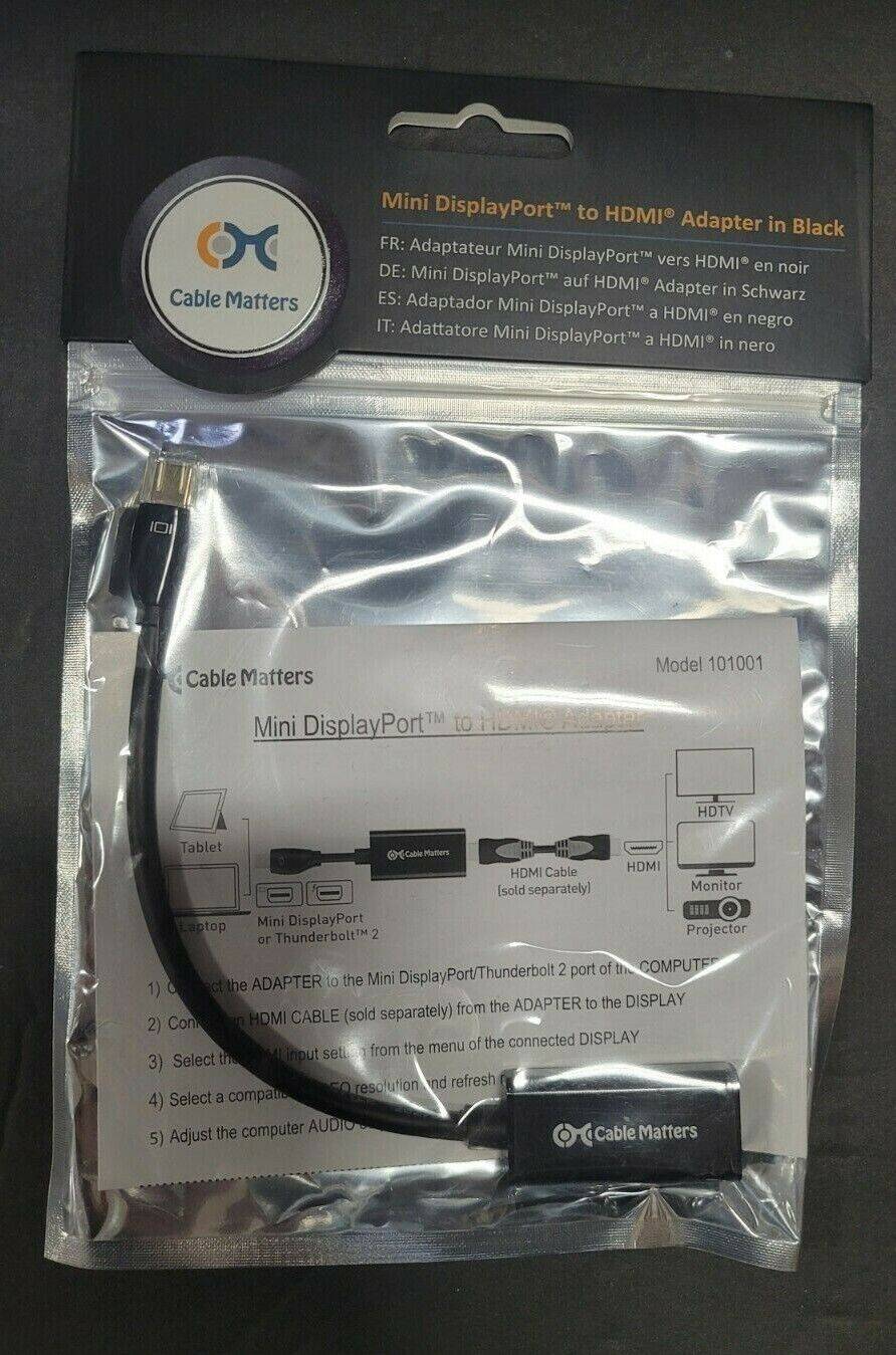 Mini DisplayPort To HDMI Adapter Model 101001