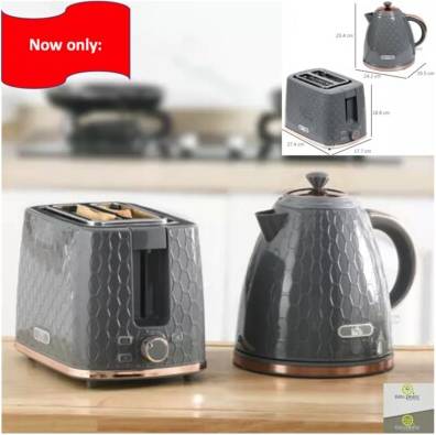 Homcom 1.7L Fast Boil Kettle And Toaster Set