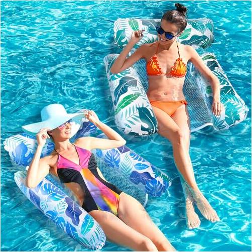 2 Pack 4 in 1 Pool Inflatable Floats