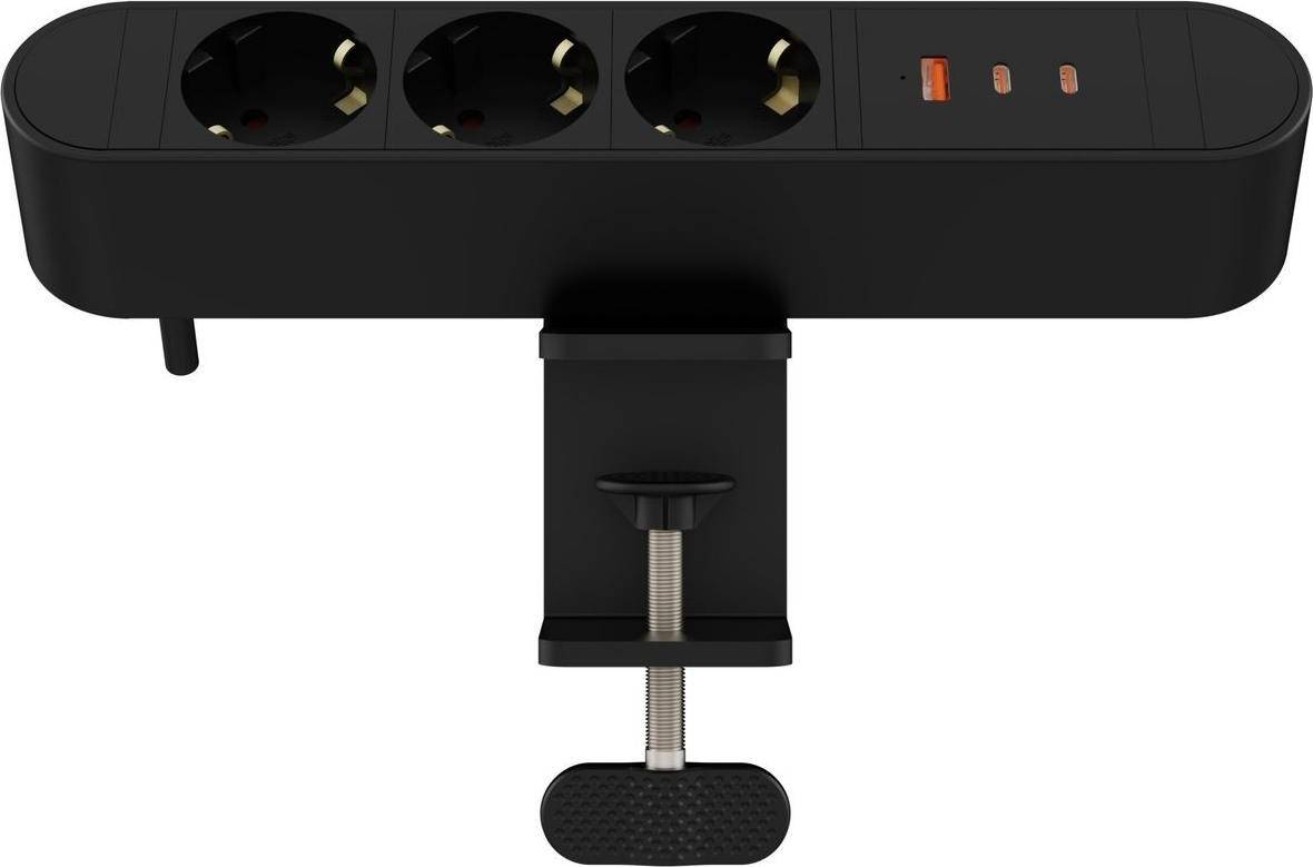 MicroConnect Multi Desktop Power Socket 3 Udtag USB-A