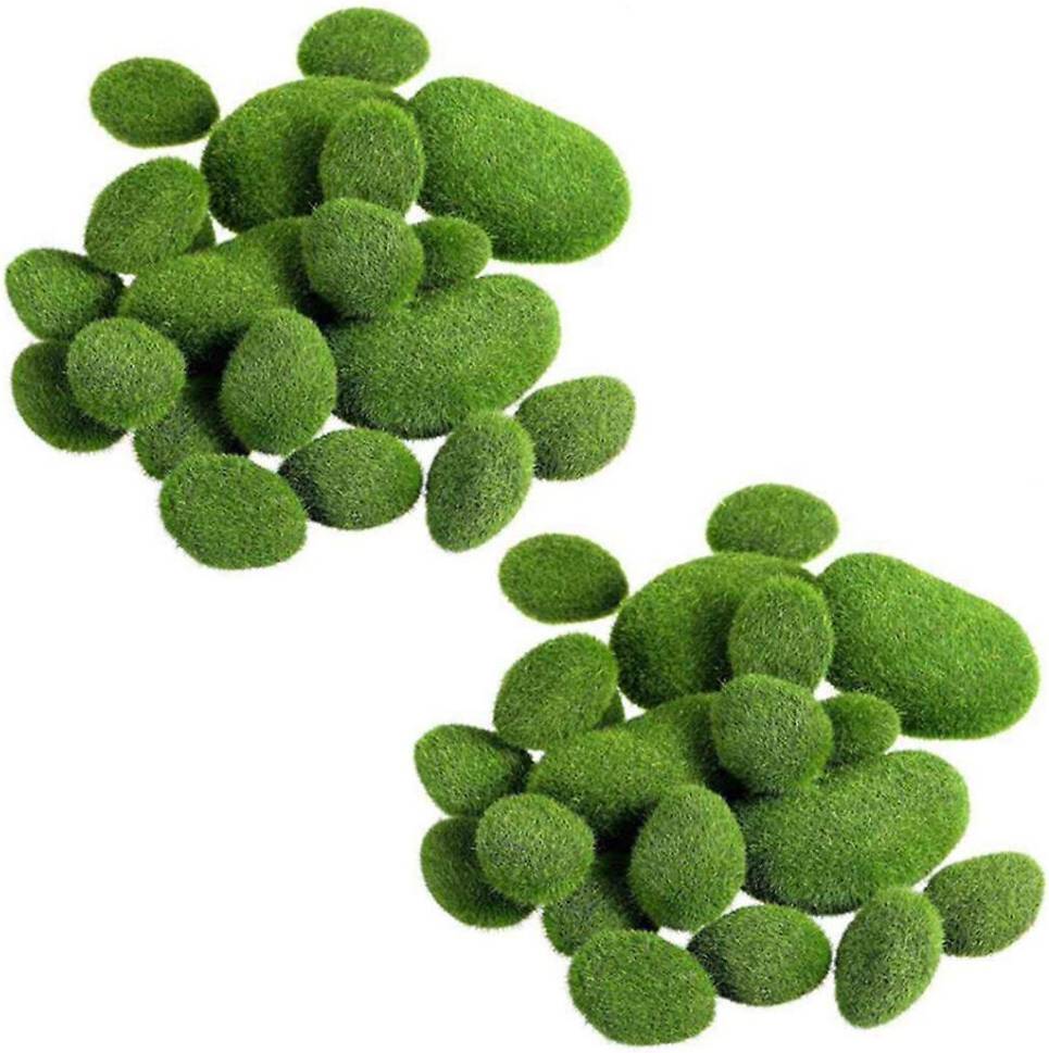 Typecat 80 Pieces 2 Sizes Moss Rocks Artificial Plant