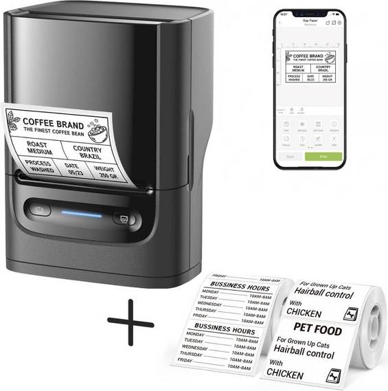 Thermal printer bluetooth home office Nelko PM220 2 Inch Portable Bluetooth Label Printer