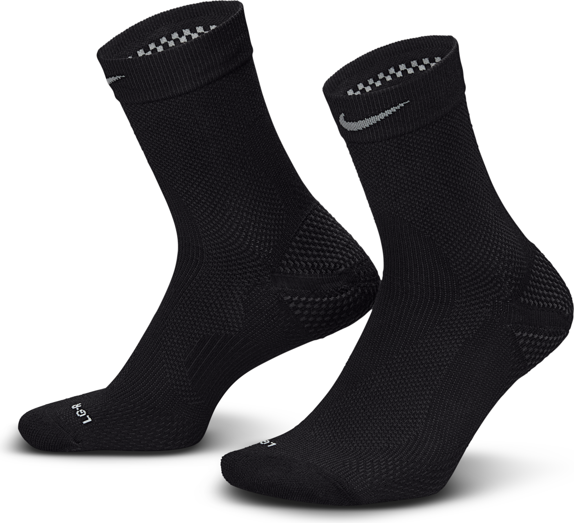 Fast Lightweight Micro-crewstrømper - Sort