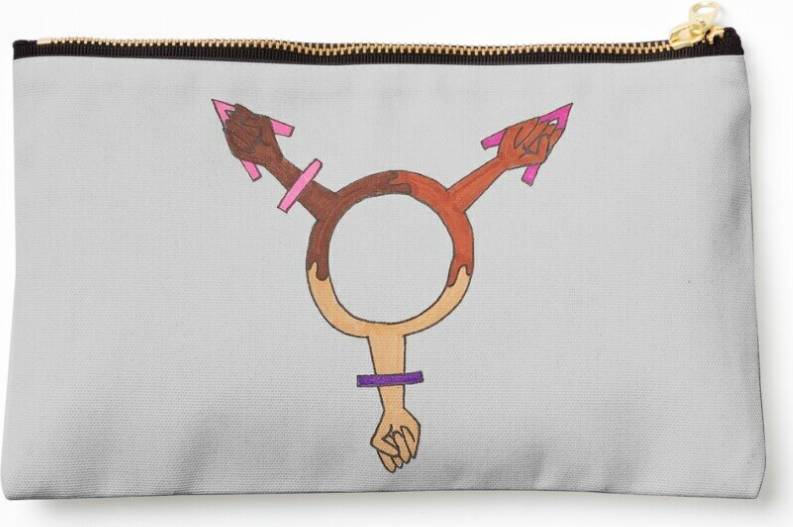 WHIBOS Female Power Multicultural Sign - Cosmetic Organizer