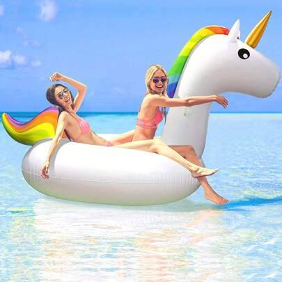Shein Inflatable Rainbow Unicorn Pool Float