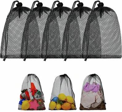 Shein Multipurpose Nylon Mesh Drawstring Bag - Durable