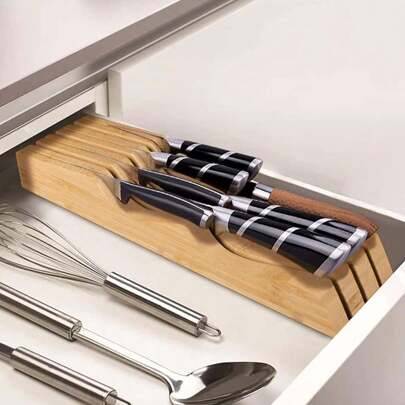 Shein Bamboo Knife Organizer Rack