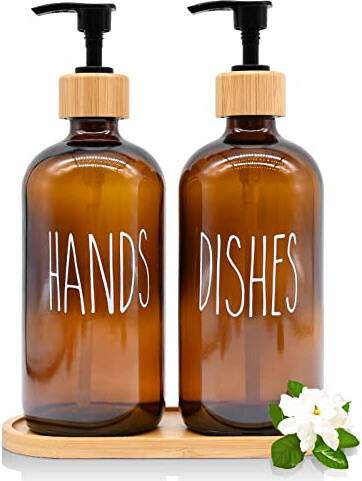 Kitchen soap dispenser set Kitchen Hand Dish Soap Dispenser Set