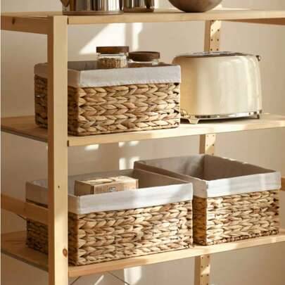 Shein Rectangular Rattan With Handle Basket