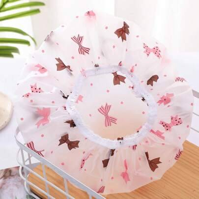 Shein Random Color EVA Flower Edge Shower Cap