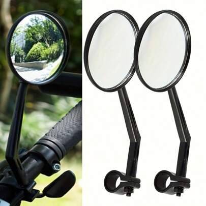 Shein 2pcs Bicycle Rearview Mirror 360° Rotatable