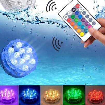 Shein Waterproof LED Submersible 16 Color Light String Light