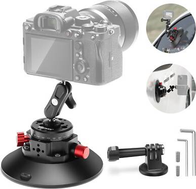 Gopro suction cup mount Neewer 6 Inch Suction Cup Camera Mount
