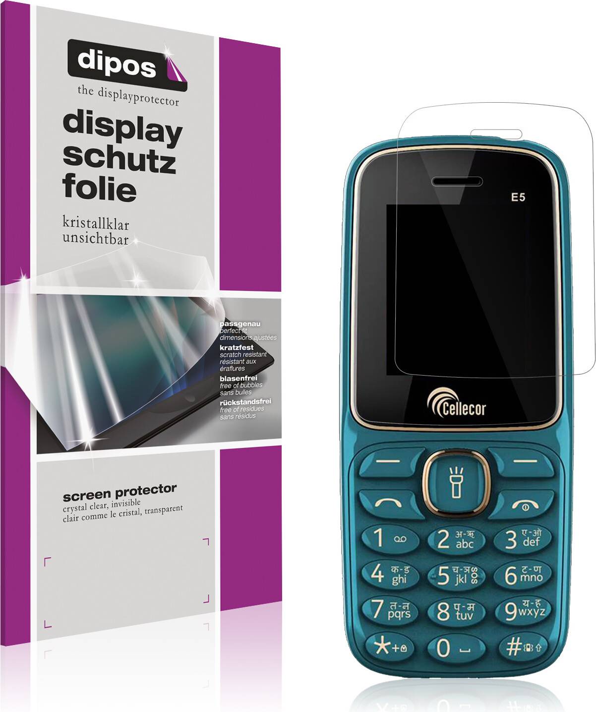 Dipos 4x Screen Protector Cellecor R2 Crystal