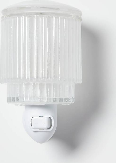Wax warmer Threshold Ribbed Glass Wall Plug-In Warmer Wax Melt