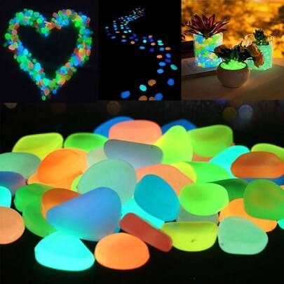 Shein 500pcs Glow In Dark Rocks Luminous Stone