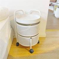 Living and Home 3-Tier Rotating Storage Rack Cart Trolley Table