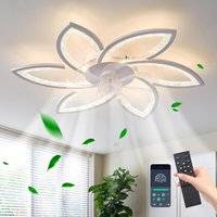 Modern Dimmable LED Ceiling Fans 78 cm