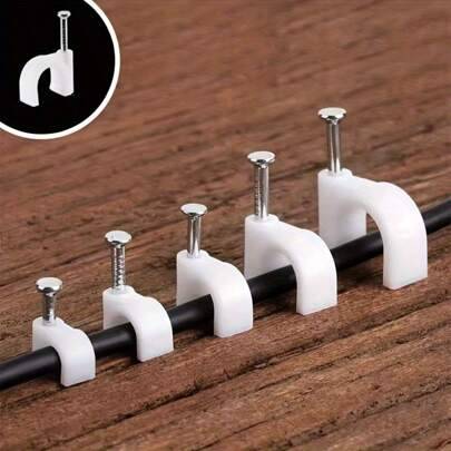 Shein 100pcs Steel Cable Clips For Fixing