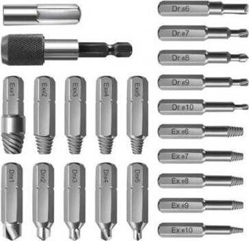 Keshen 22pcs Damaged Screw Extractor Set Tool Kit