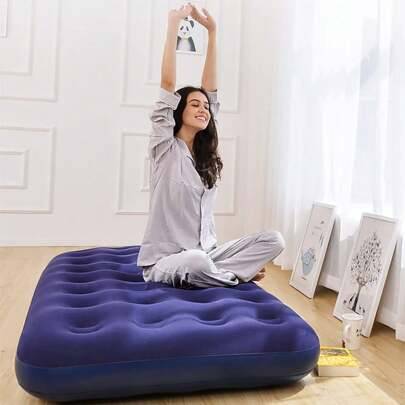 Shein Inflatable Blue Air Mattress PVC