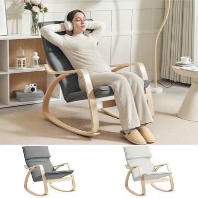 Homcom Comfortable Relax Rocking Chair Upholstered Gyngestol