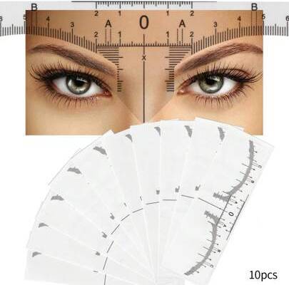 Shein Disposable Eyebrow Ruler Line Stencils Transparent