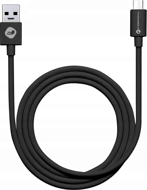 ForCell USB-A - microUSB-kabel 1 m Sort 1m