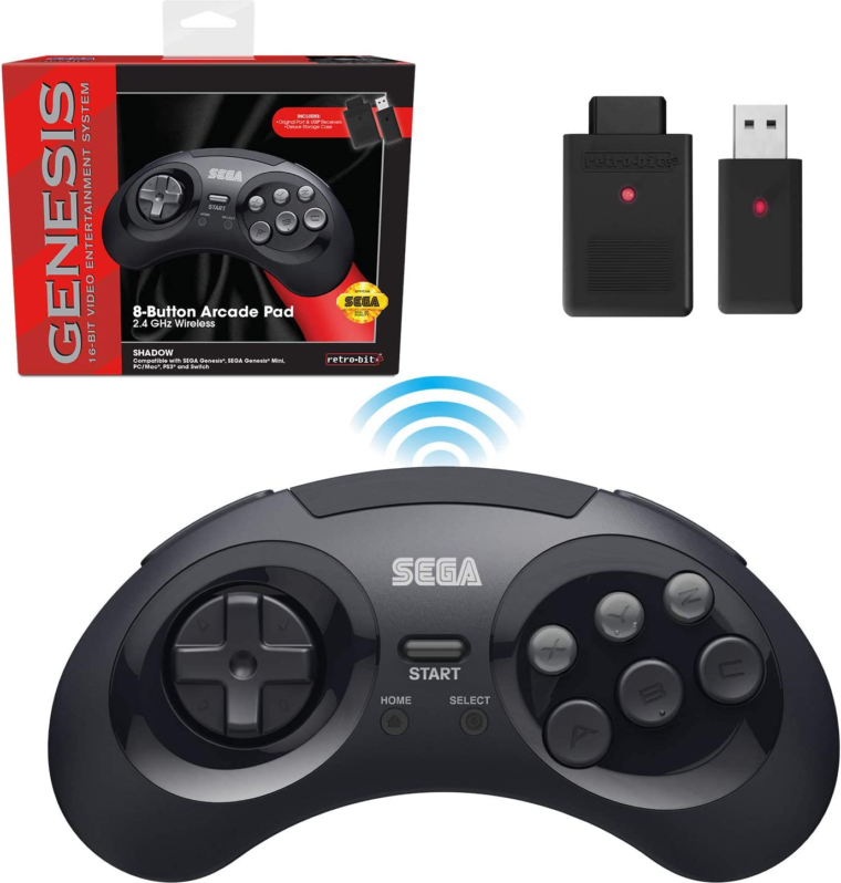 Retro-Bit Sega Genesis 2.4 GHz Wireless Controller
