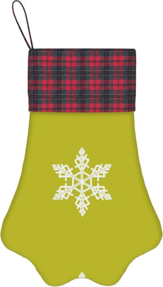 Famgem Snowflake In White On Gold Halfdrop Stocking
