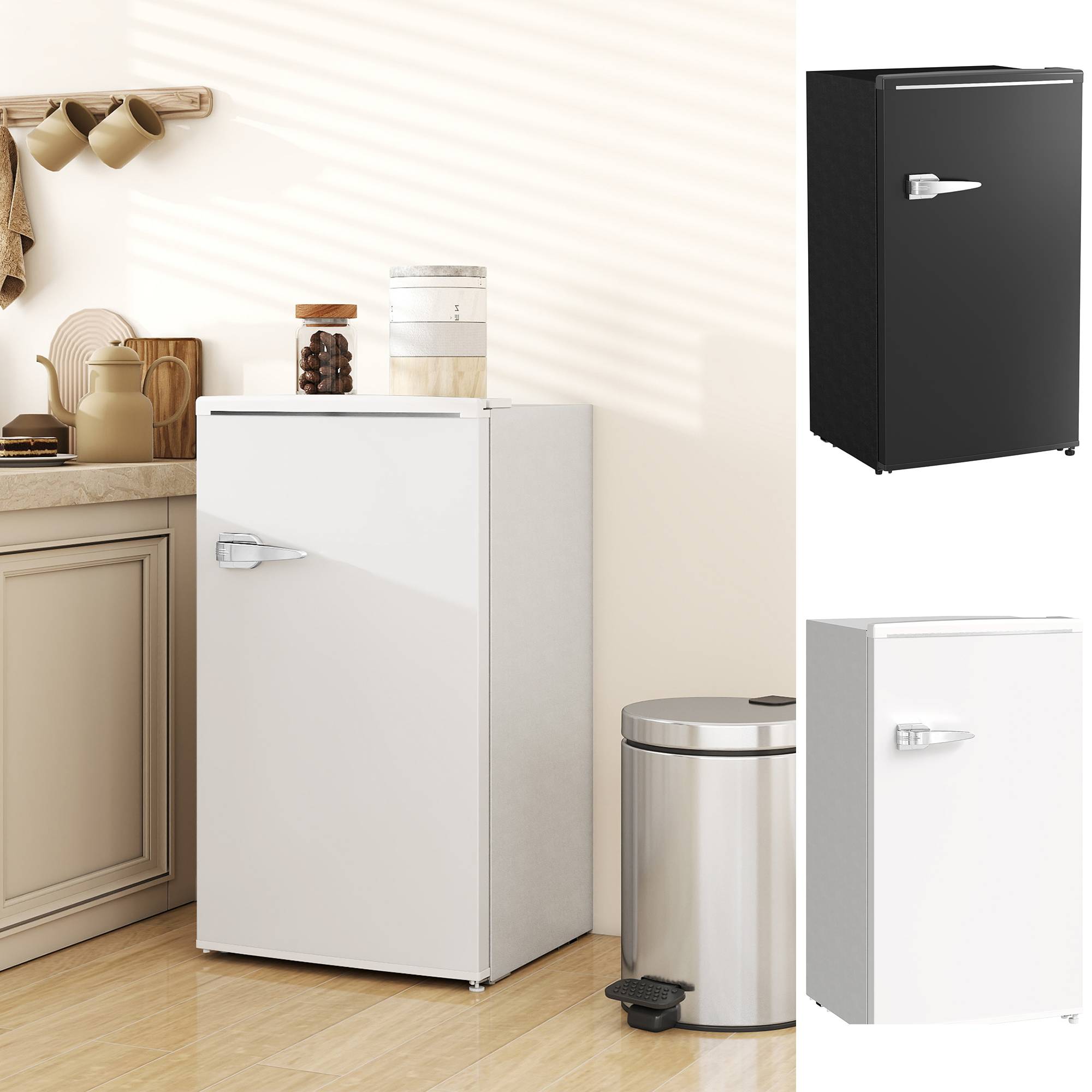 Mini fridge Homcom Under Counter Fridge 85L Retro Refrigerator