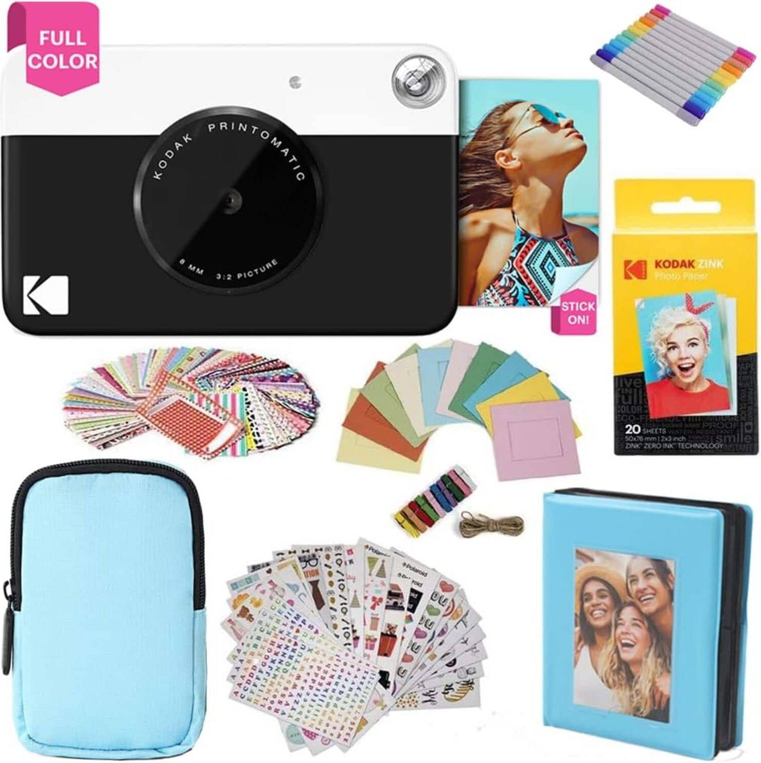 Kodak instant camera Kodak Printomatic Full-Color Instant Print Camera Bundle