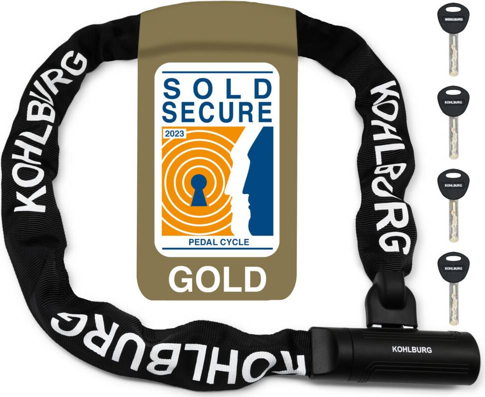 Sold secure gold bike locks Security Chain Lock Sold Secure Gold 4ft