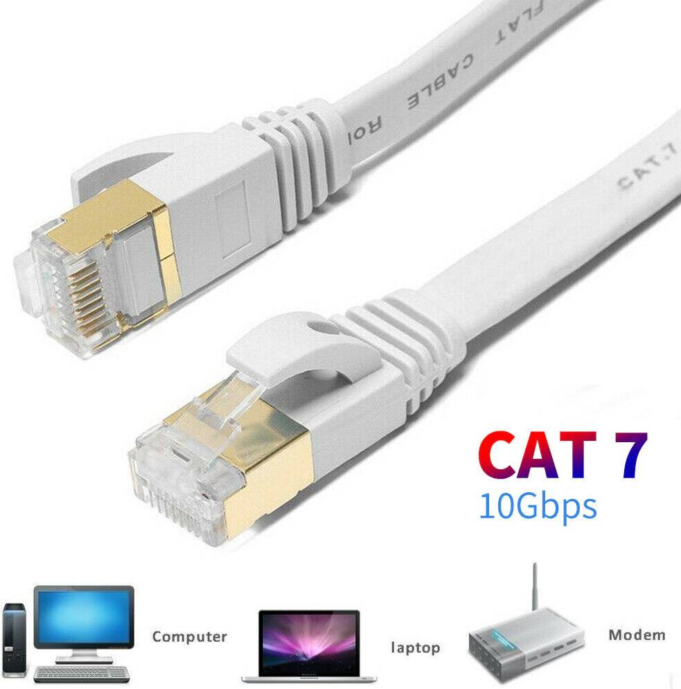 B&Q 25m Long Flat RJ45 Cat7 Network Patch Cable