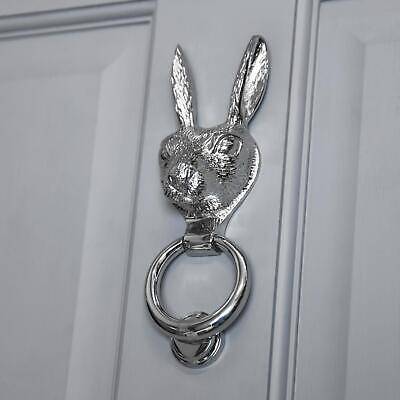 Bright Chrome Rabbit Door Knocker