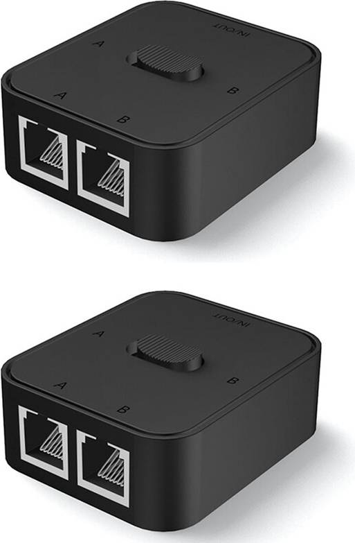 Tlily 2 Port Gigabit Network Switch RJ45 Splitter Cable