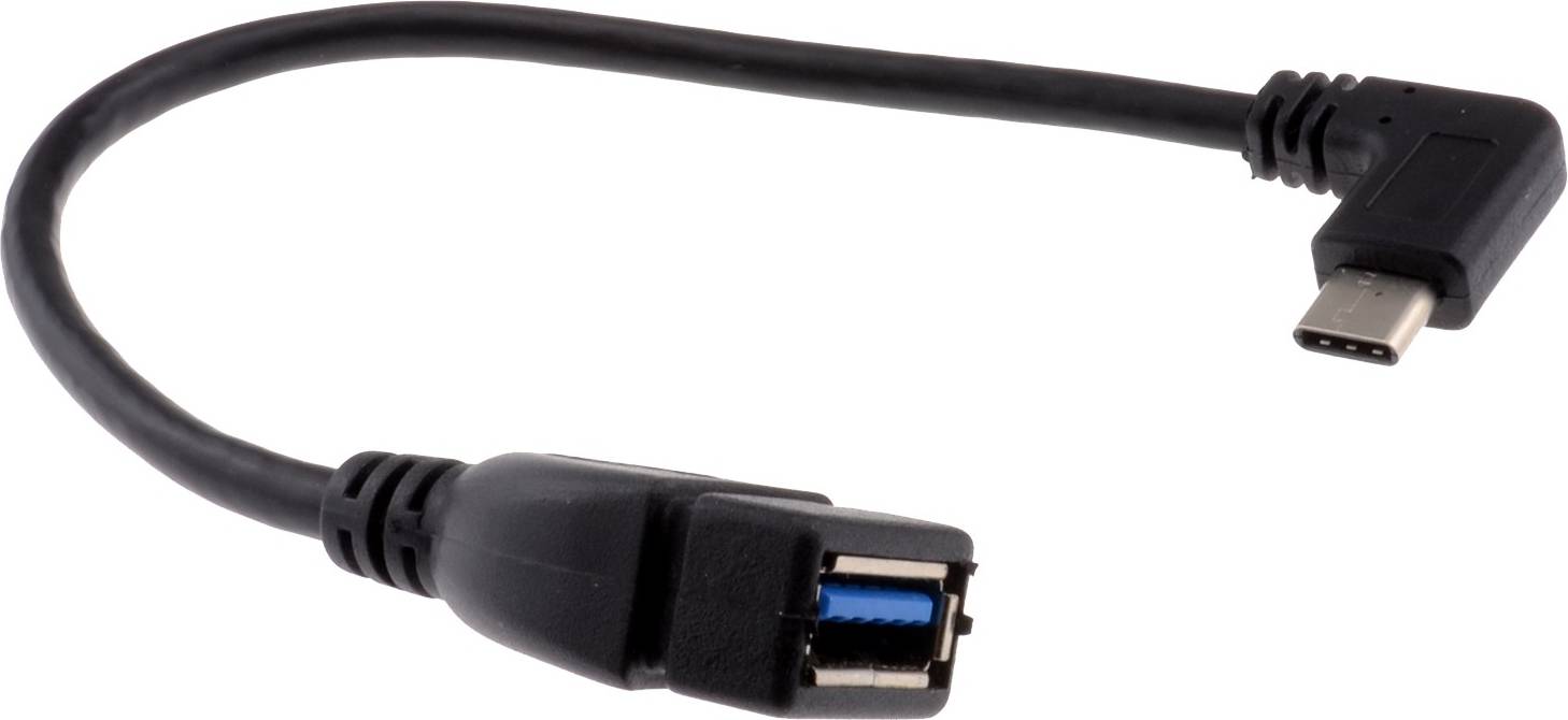 Kenable Right Angle USB 3.1 Type C to USB 3.0 Type A Socket Adapter Cable